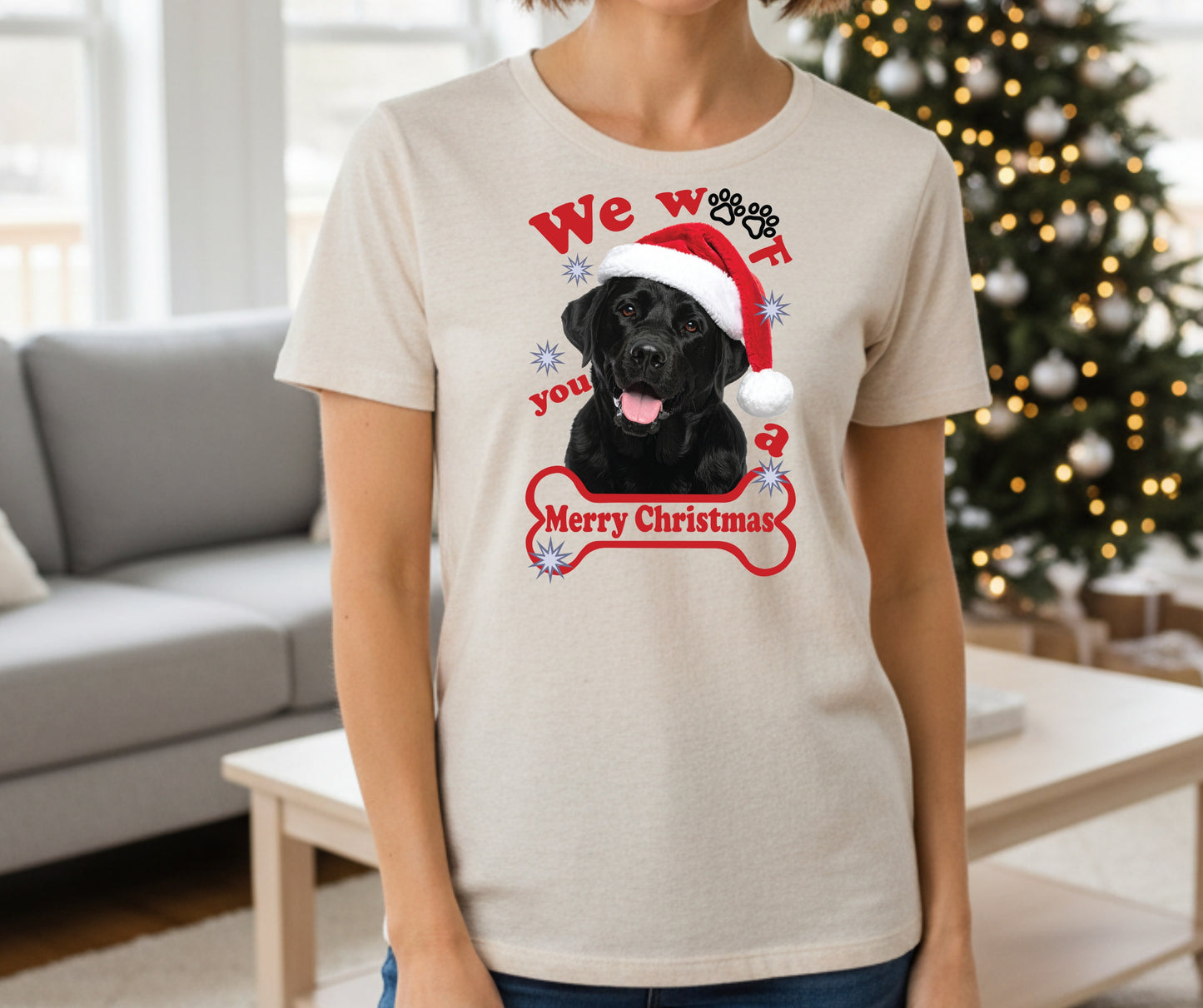 Black Labrador Christmas t-shirt