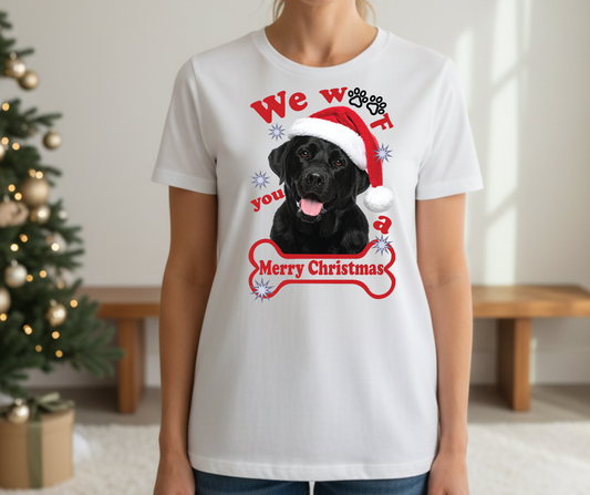 Black Labrador Christmas t-shirt