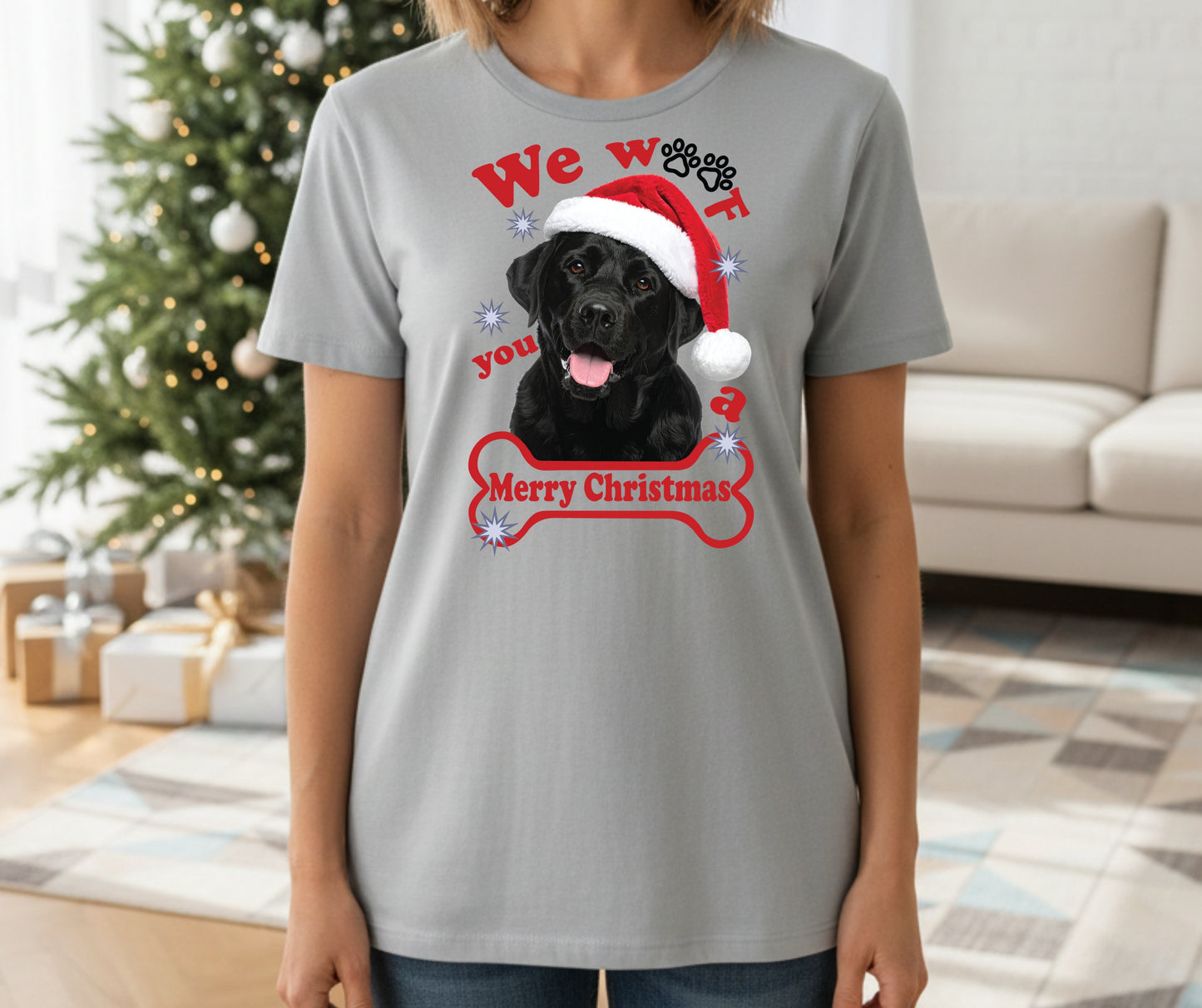 Black Labrador Christmas t-shirt