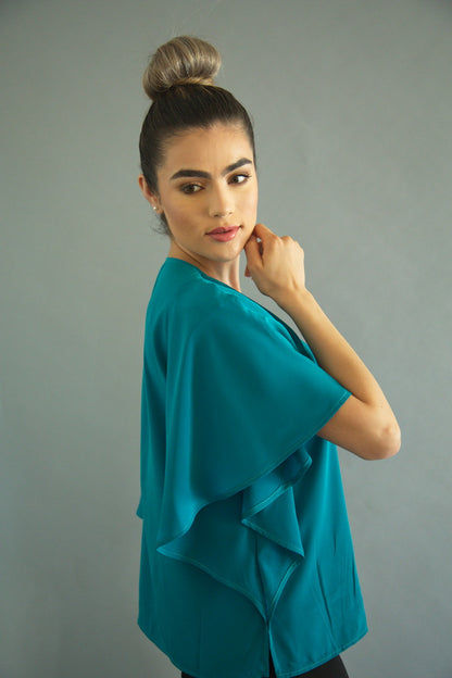 EMERALD BUTTERFLY BLOUSE